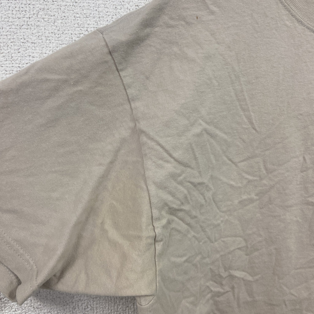 Hanes　ヘインズ　半袖プリントTシャツ　ミリタリー　ベージュ　Lサイズ　古着