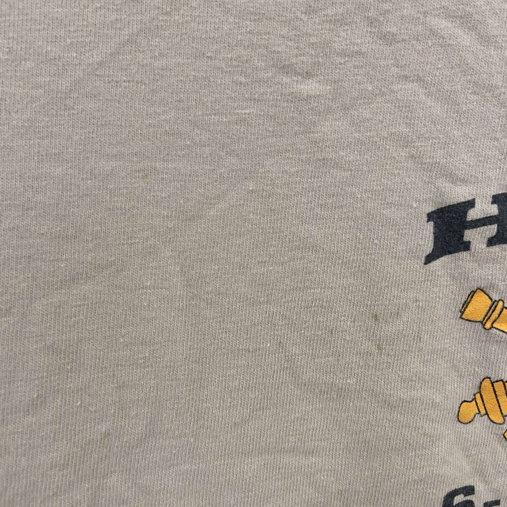 Hanes　ヘインズ　半袖プリントTシャツ　ミリタリー　ベージュ　Lサイズ　古着