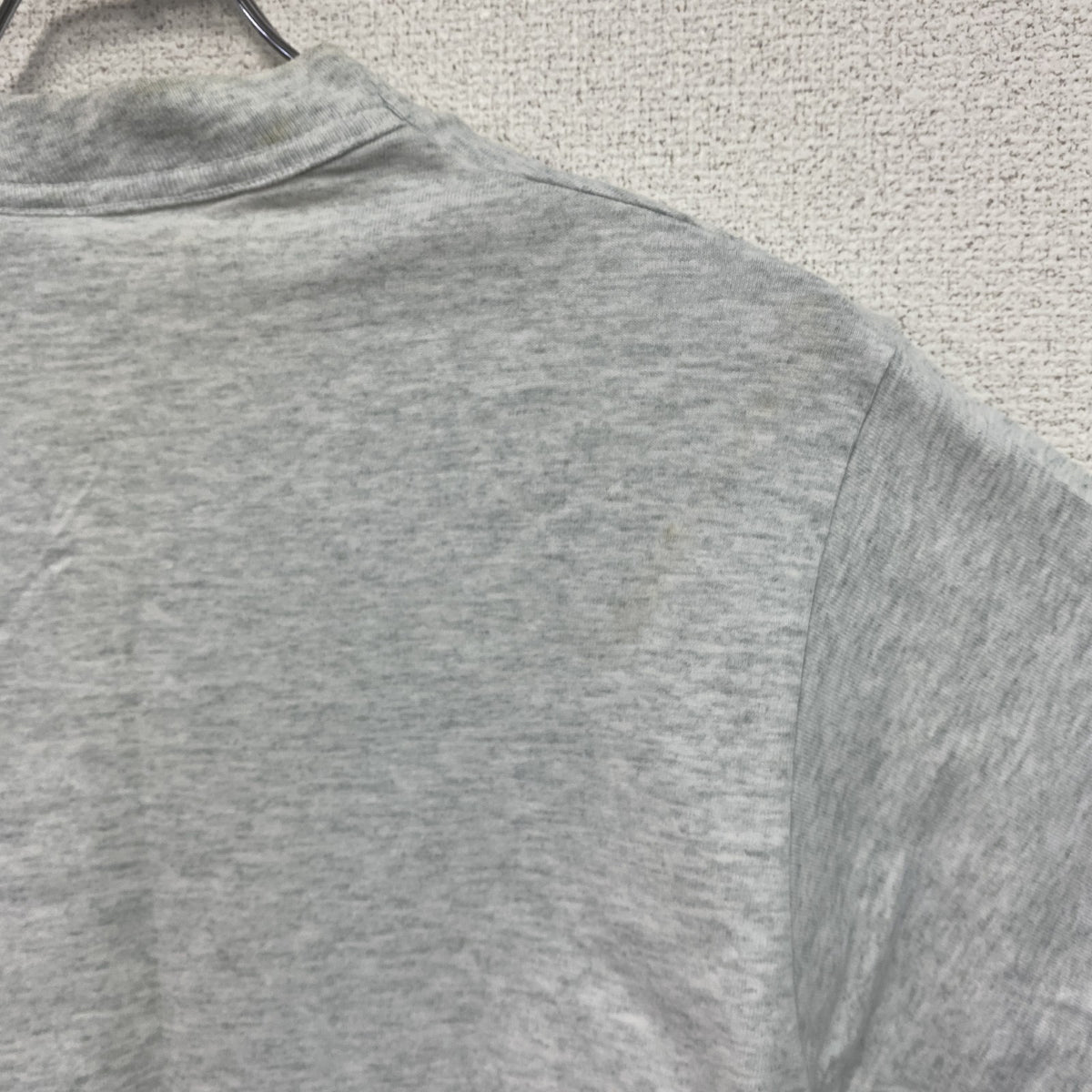 90s　FRUIT OF THE LOOM　フルーツオブザルーム　半袖プリントTシャツ　シングルステッチ　グレー　Sサイズ カットソー メンズ コットン 古着