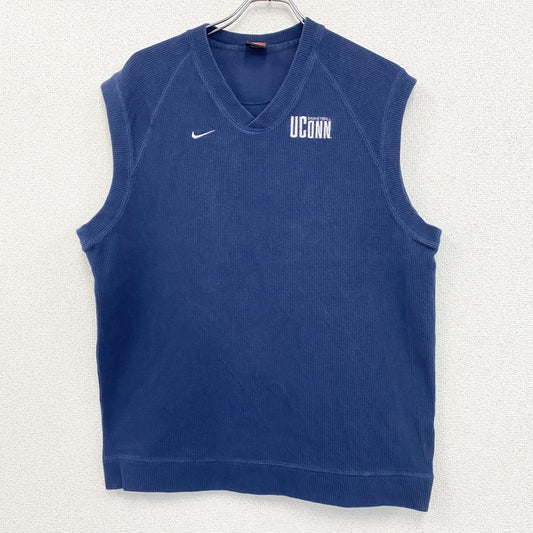 NIKE　ナイキ　TEAM　ニットベスト　スウッシュロゴ　紺　ネイビー　Lサイズ