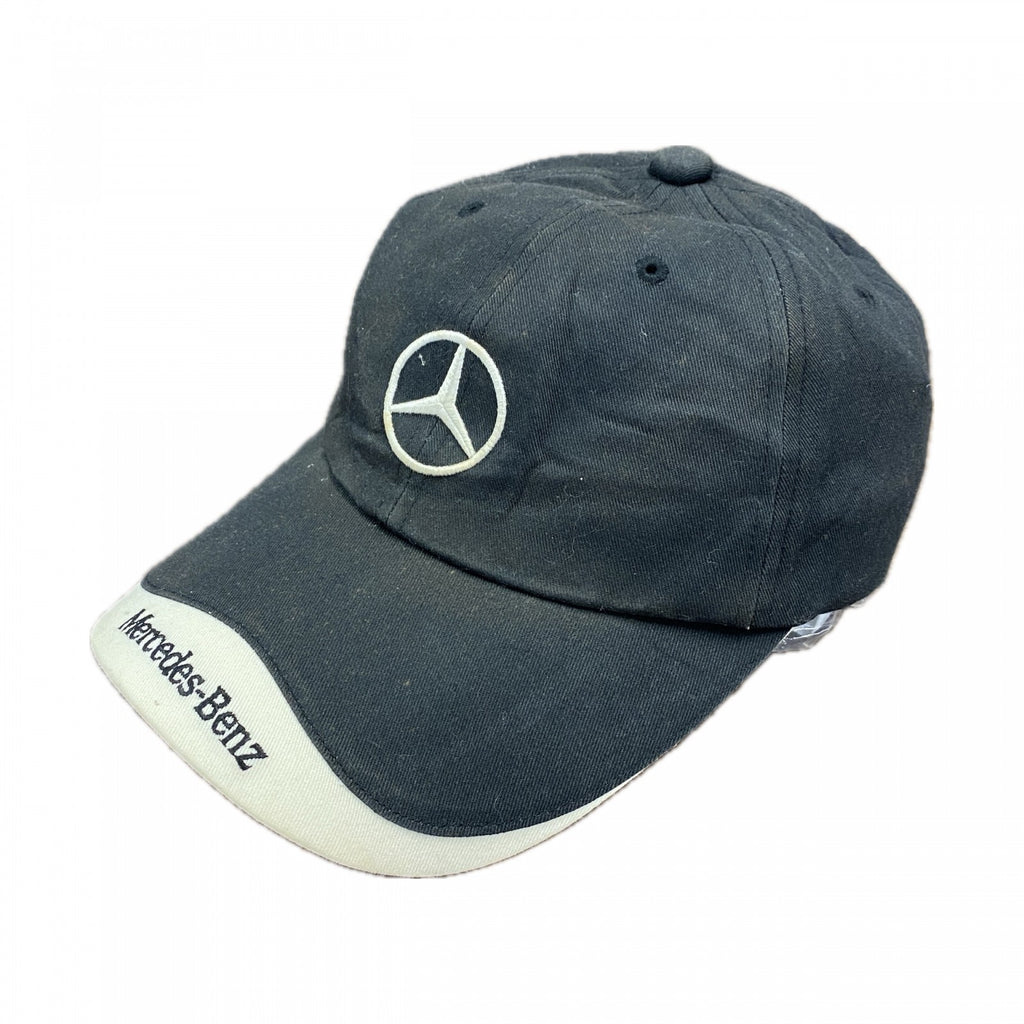 Mercedes Benz　メルセデスベンツ　6パネルキャップ　ベースボールキャップ　黒　ブラック 帽子 メンズ コットン 古着