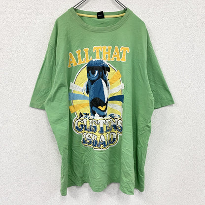 Disney　ディズニー　半袖プリントTシャツ　キャラクターT　緑　グリーン　3XLサイズ