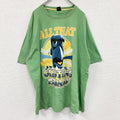 Disney　ディズニー　半袖プリントTシャツ　キャラクターT　緑　グリーン　3XLサイズ　古着
