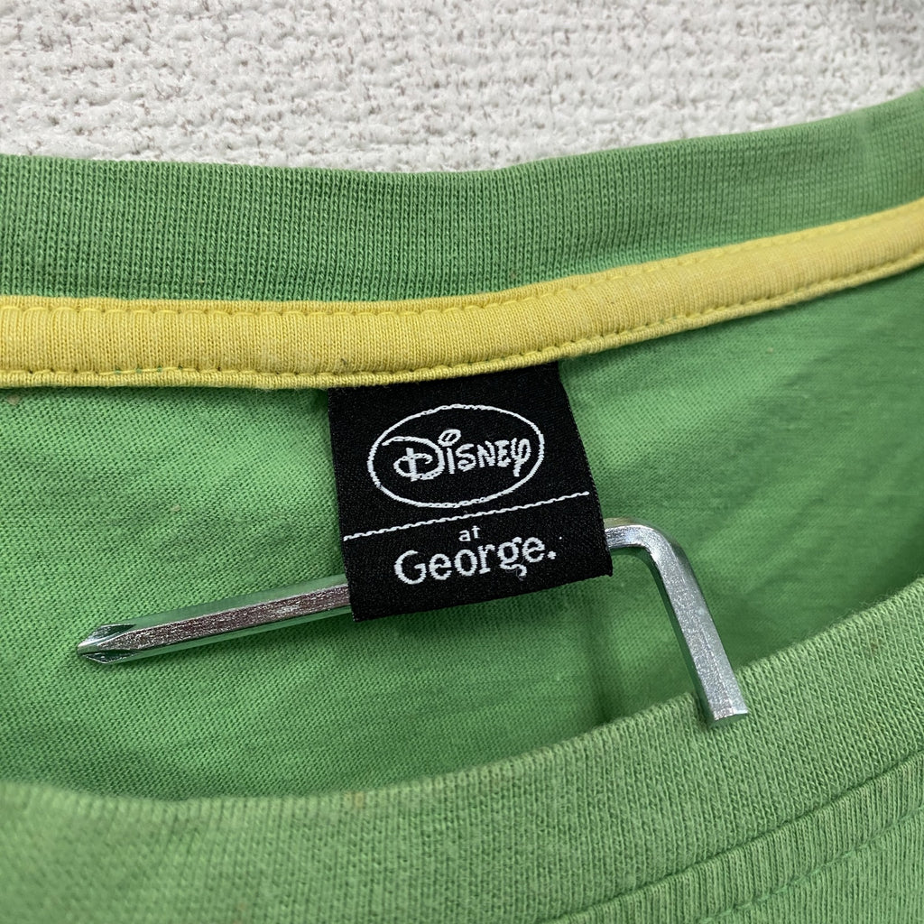 Disney　ディズニー　半袖プリントTシャツ　キャラクターT　緑　グリーン　3XLサイズ　古着