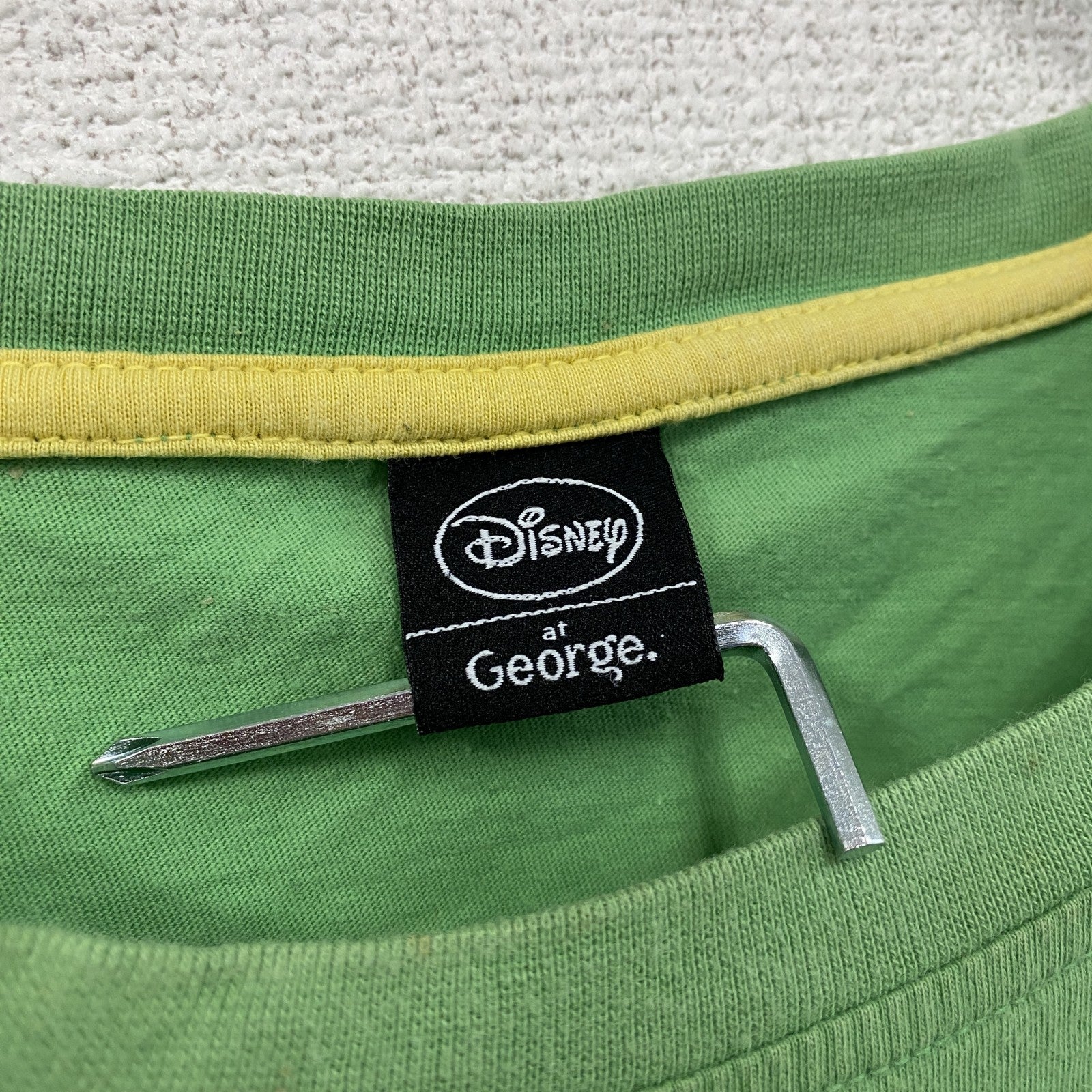 Disney　ディズニー　半袖プリントTシャツ　キャラクターT　緑　グリーン　3XLサイズ　古着