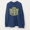 GILDAN　ギルダン　長袖プリントTシャツ　ミシガン大学　アメフト　紺　ネイビー　2XLサイズ　古着