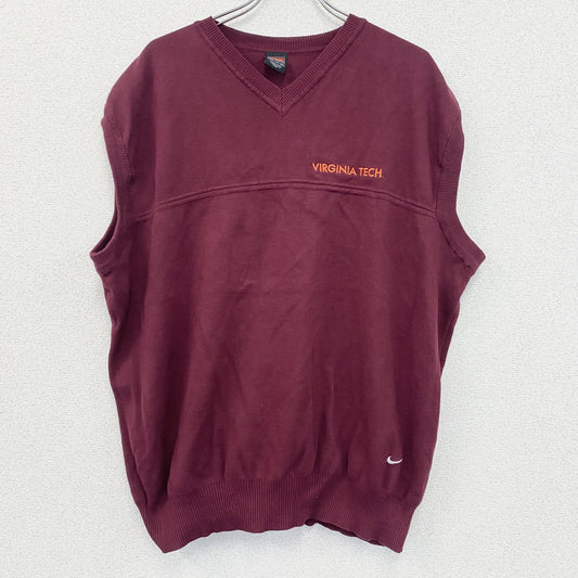 NIKE　ナイキ　TEAM　ニットベスト　スウッシュロゴ　ボルドー　XXLサイズ