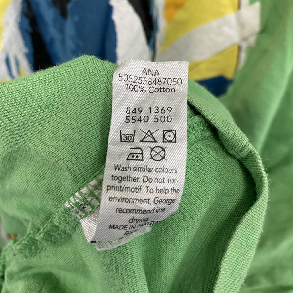 Disney　ディズニー　半袖プリントTシャツ　キャラクターT　緑　グリーン　3XLサイズ　古着