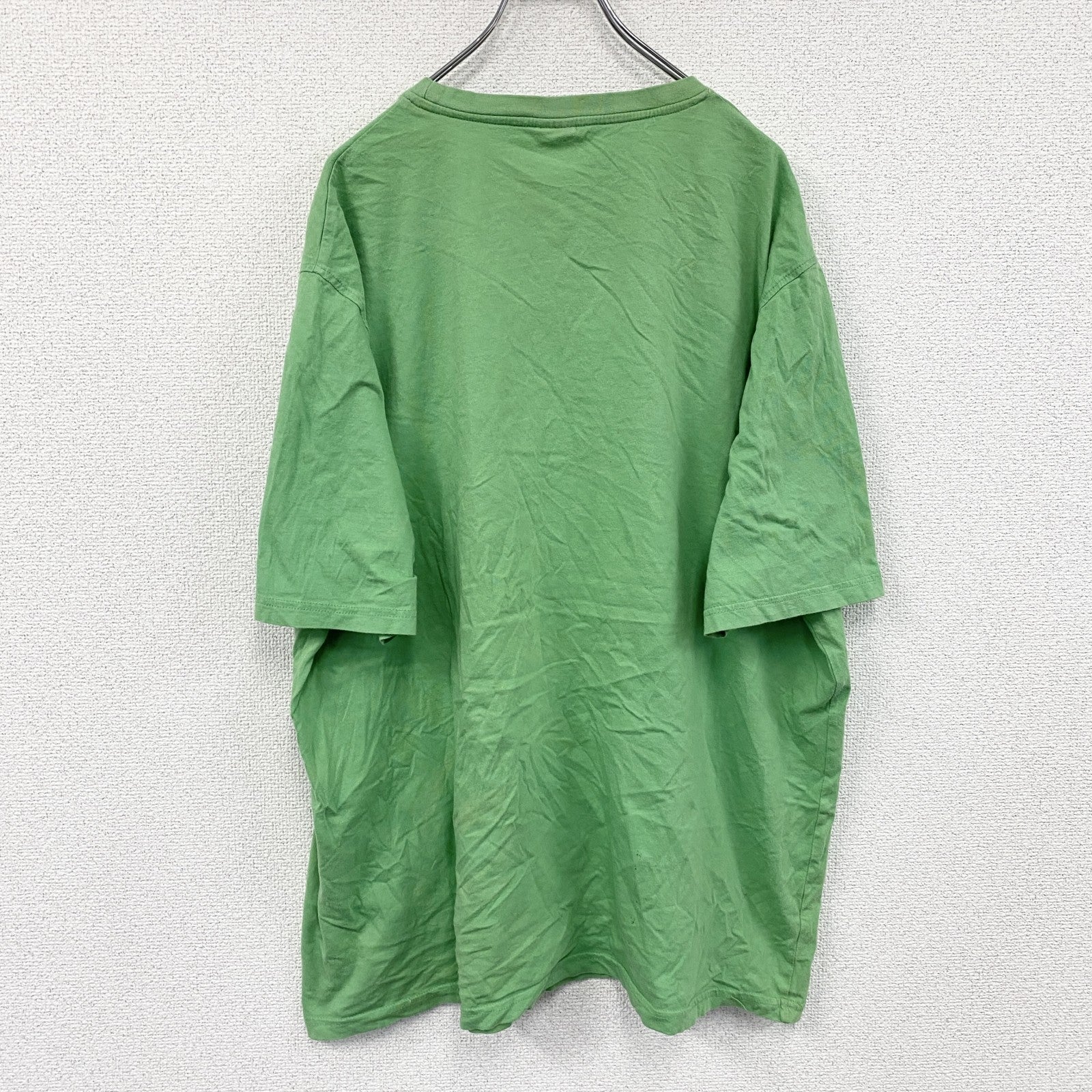 Disney　ディズニー　半袖プリントTシャツ　キャラクターT　緑　グリーン　3XLサイズ　古着