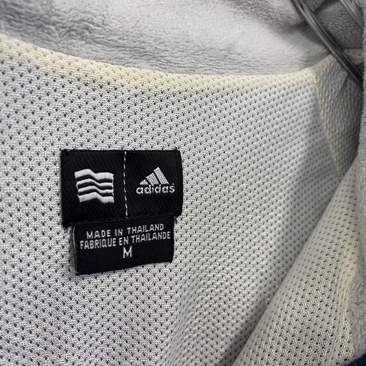 adidas　アディダス　タートルネックウールニットセーター　スリーストライプス　紺　ネイビー　Mサイズ　古着