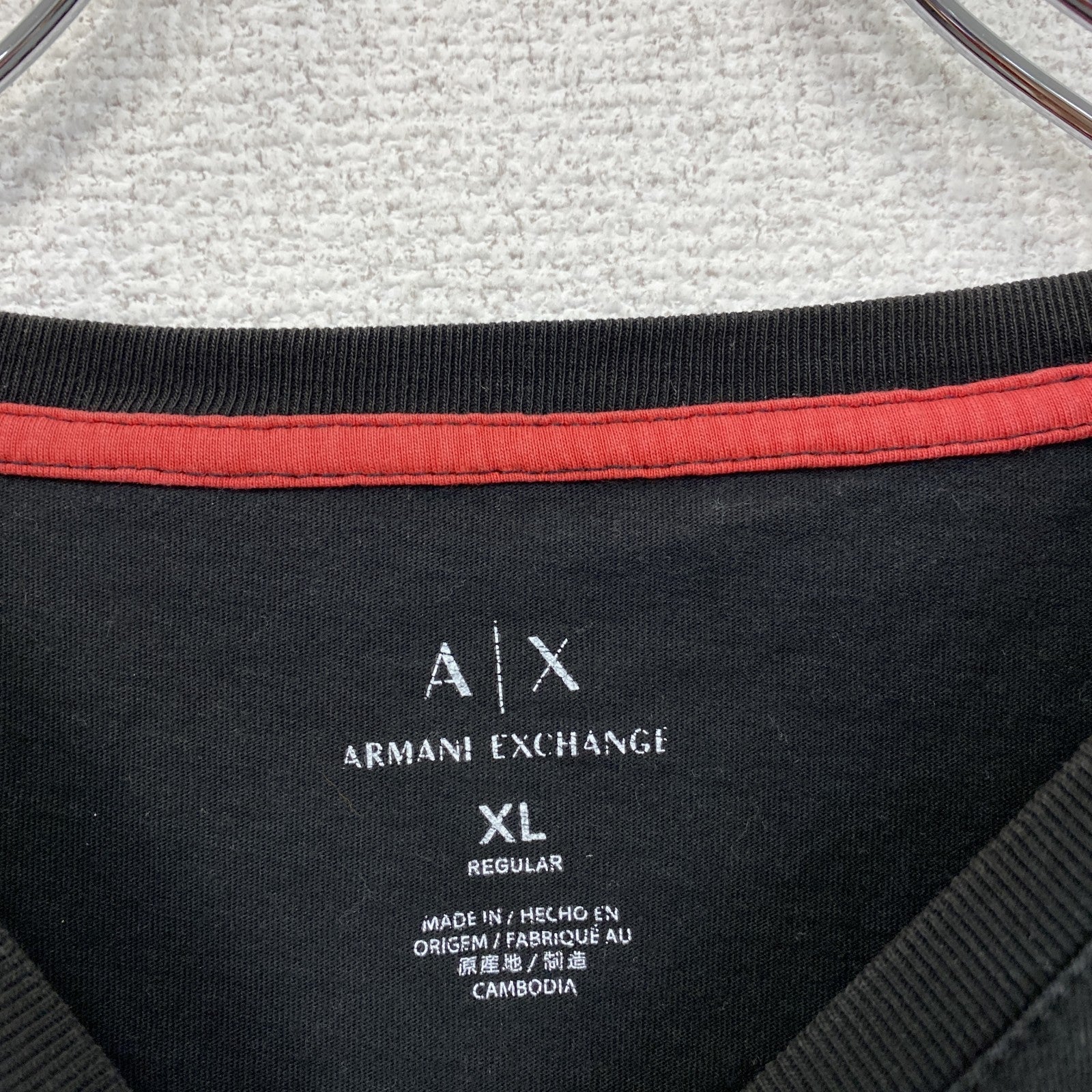 ARMANI EXCHANGE　アルマーニエクスチェンジ　半袖Tシャツ　フォトTシャツ　黒　ブラック　XLサイズ　古着