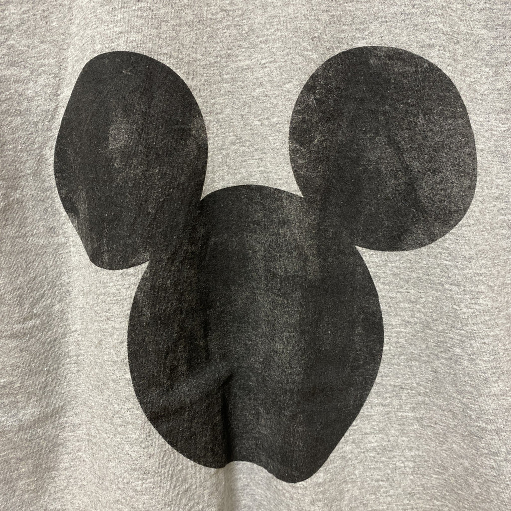 Disney ディズニー　Mickey Mouse　ミッキー　半袖オフィシャルプリントTシャツ　グレー　灰色　古着