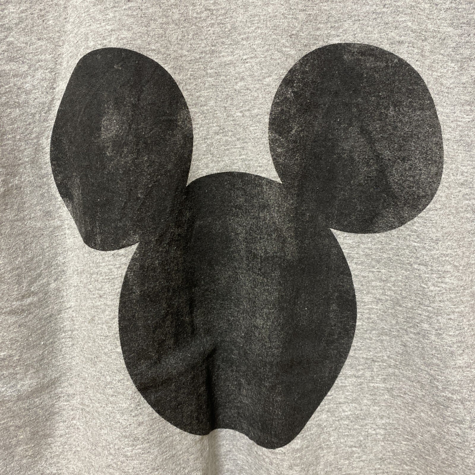 Disney ディズニー　Mickey Mouse　ミッキー　半袖オフィシャルプリントTシャツ　グレー　灰色　古着