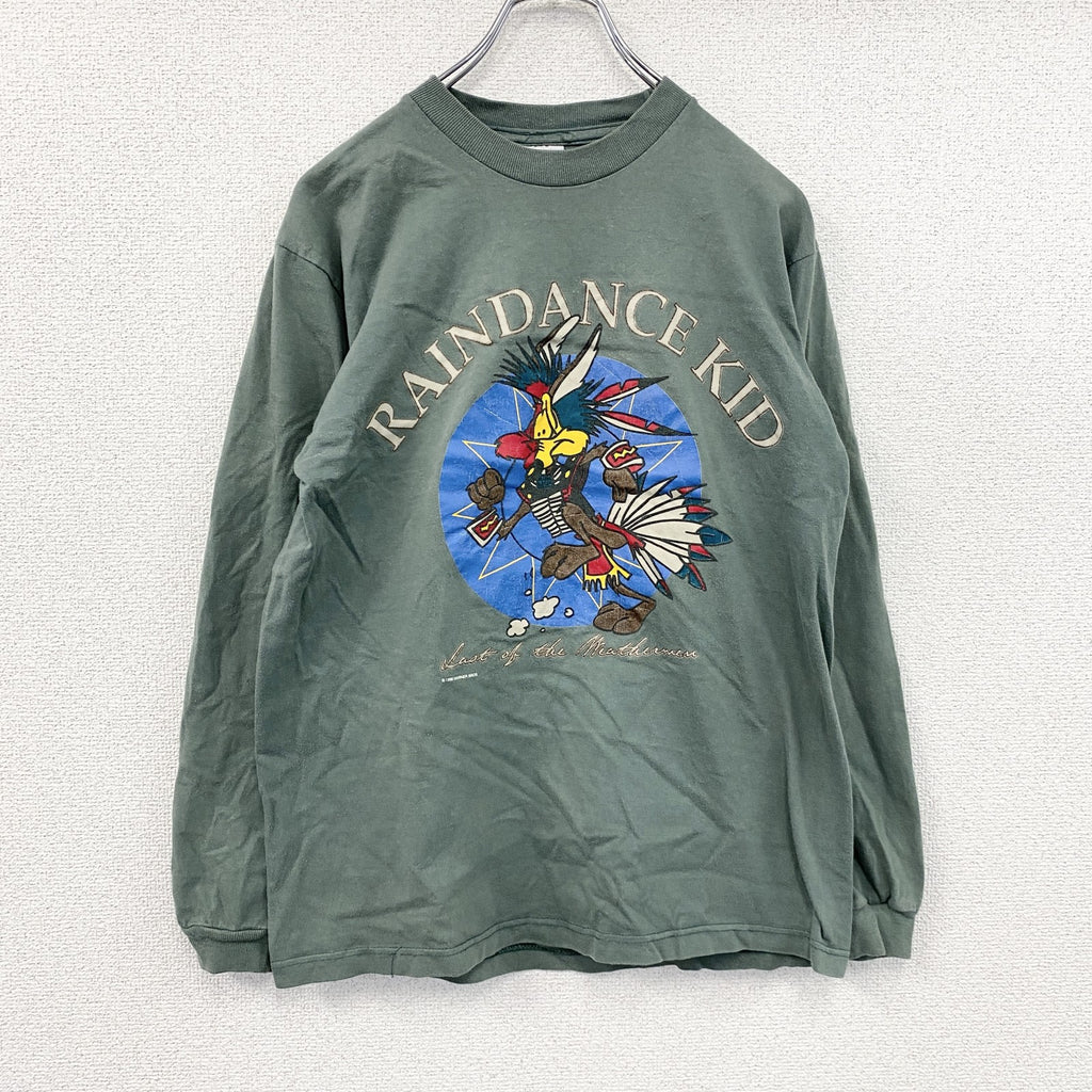 BLUE COW　長袖Tシャツ/ロンT　カーキ　Mサイズ　古着