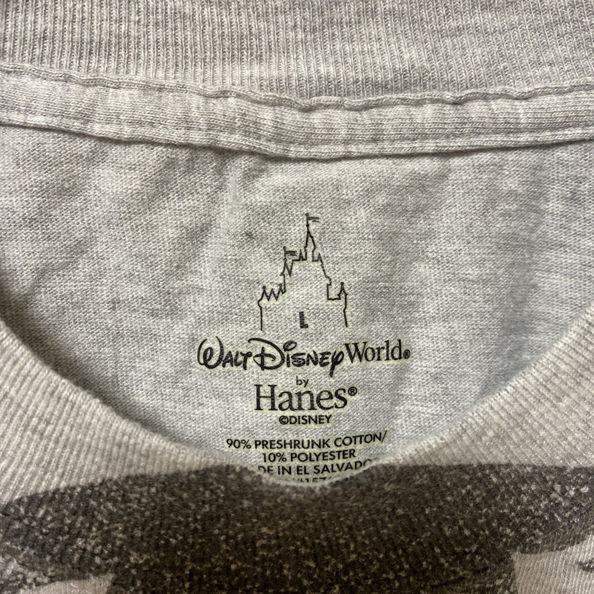 Disney ディズニー　Mickey Mouse　ミッキー　半袖オフィシャルプリントTシャツ　グレー　灰色　古着