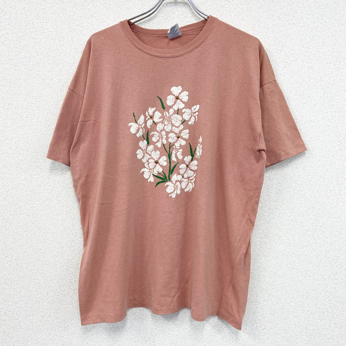 DECODPORT　半袖プリントTシャツ　ヴィンテージ　シングルステッチ　ピンク　ONE SIZE サイズ　古着