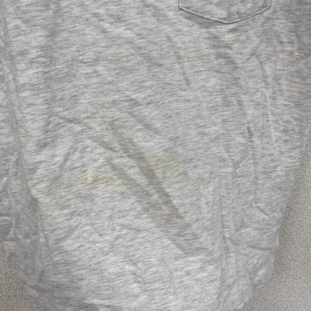～90s　Hanes　ヘインズ　半袖プリントTシャツ　シングルステッチ　ヴィンテージ　霜降りグレー　Mサイズ　古着