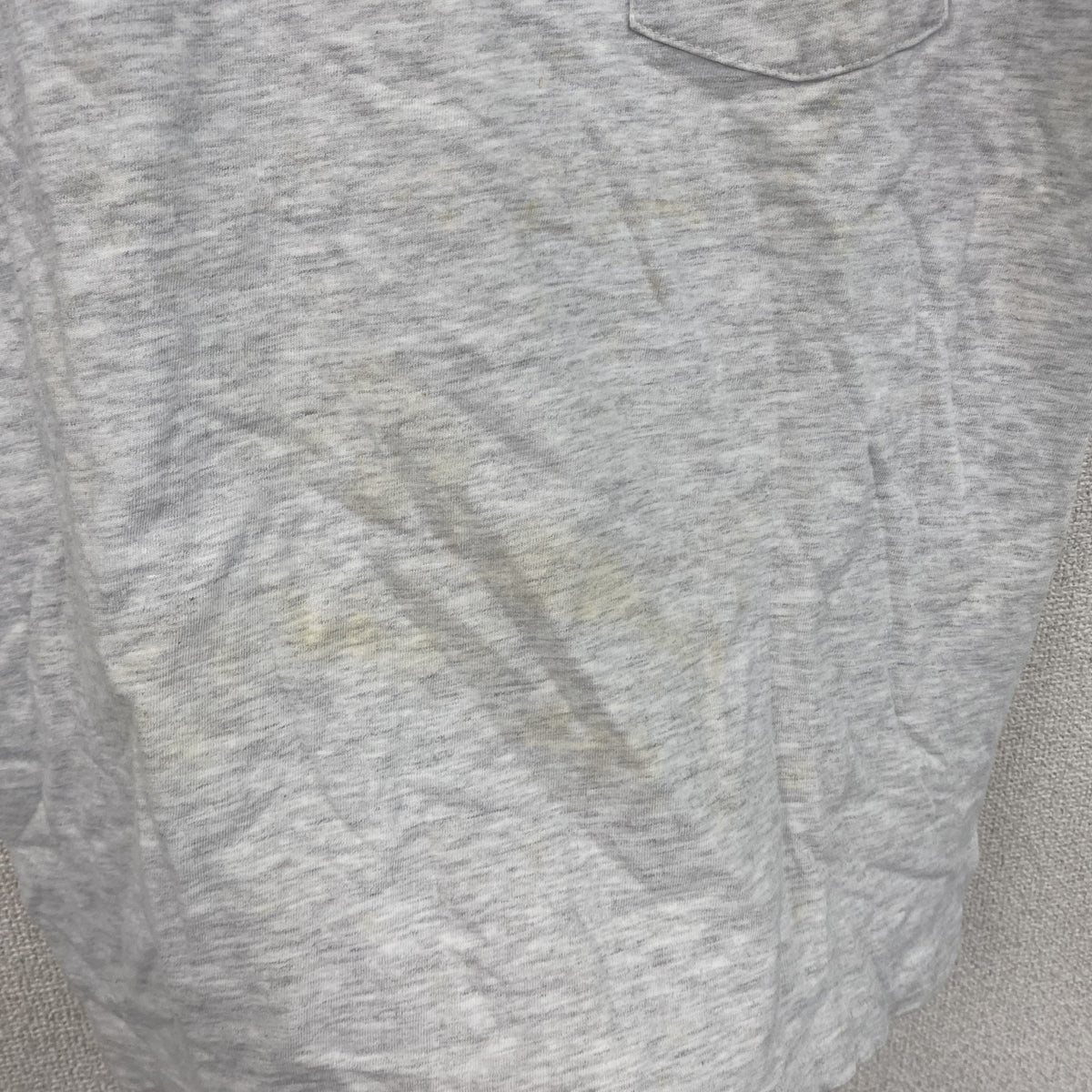 ～90s　Hanes　ヘインズ　半袖プリントTシャツ　シングルステッチ　ヴィンテージ　霜降りグレー　Mサイズ　古着