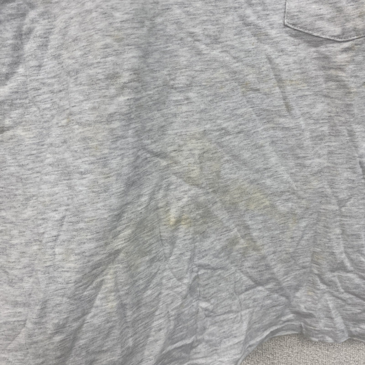 ～90s　Hanes　ヘインズ　半袖プリントTシャツ　シングルステッチ　ヴィンテージ　霜降りグレー　Mサイズ　古着