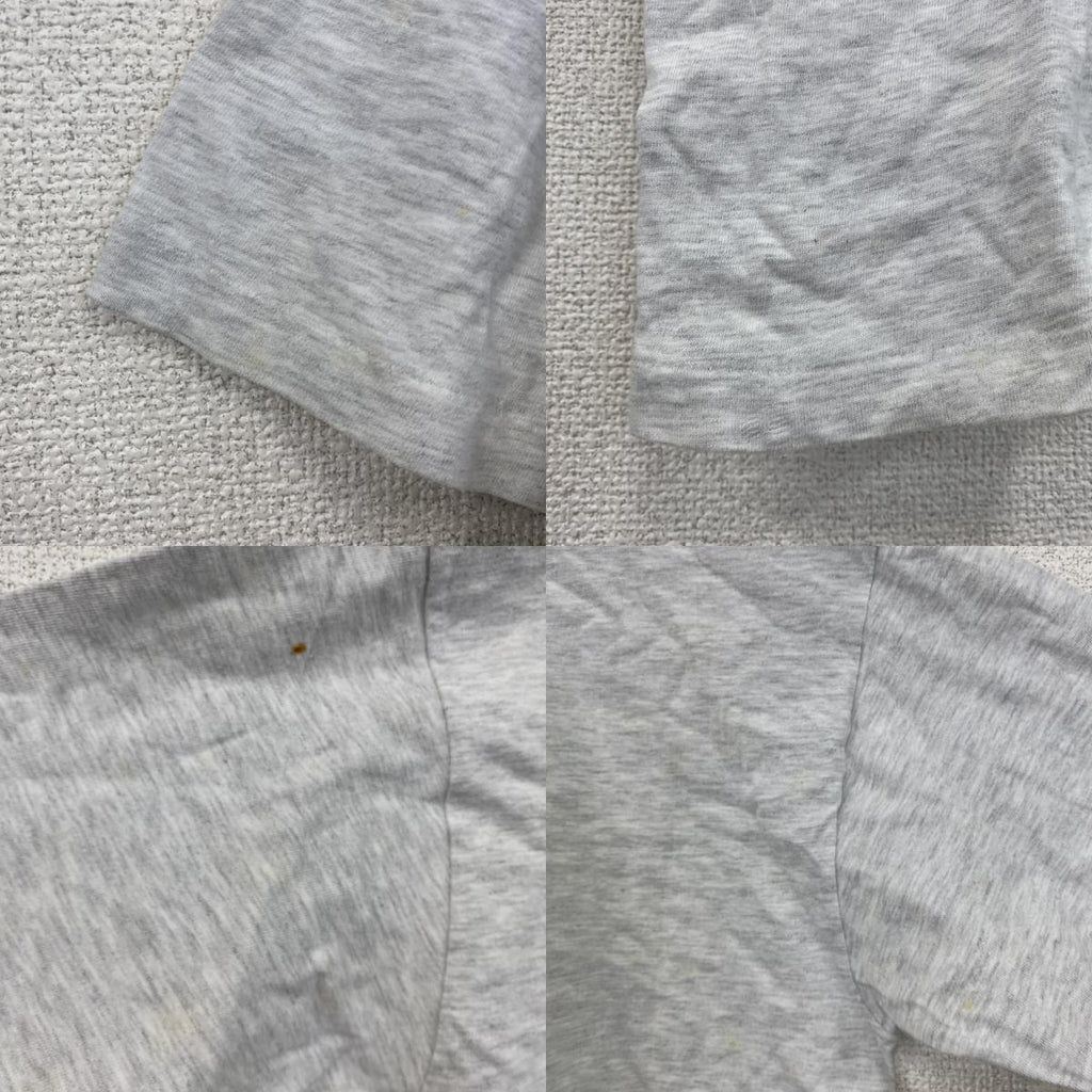 ～90s　Hanes　ヘインズ　半袖プリントTシャツ　シングルステッチ　ヴィンテージ　霜降りグレー　Mサイズ　古着
