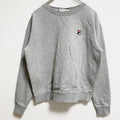 FILA　フィラ　長袖クルーネックスウェット　トレーナー　ワンポイント刺繍　グレー　灰色　秋冬服　Lサイズ　古着