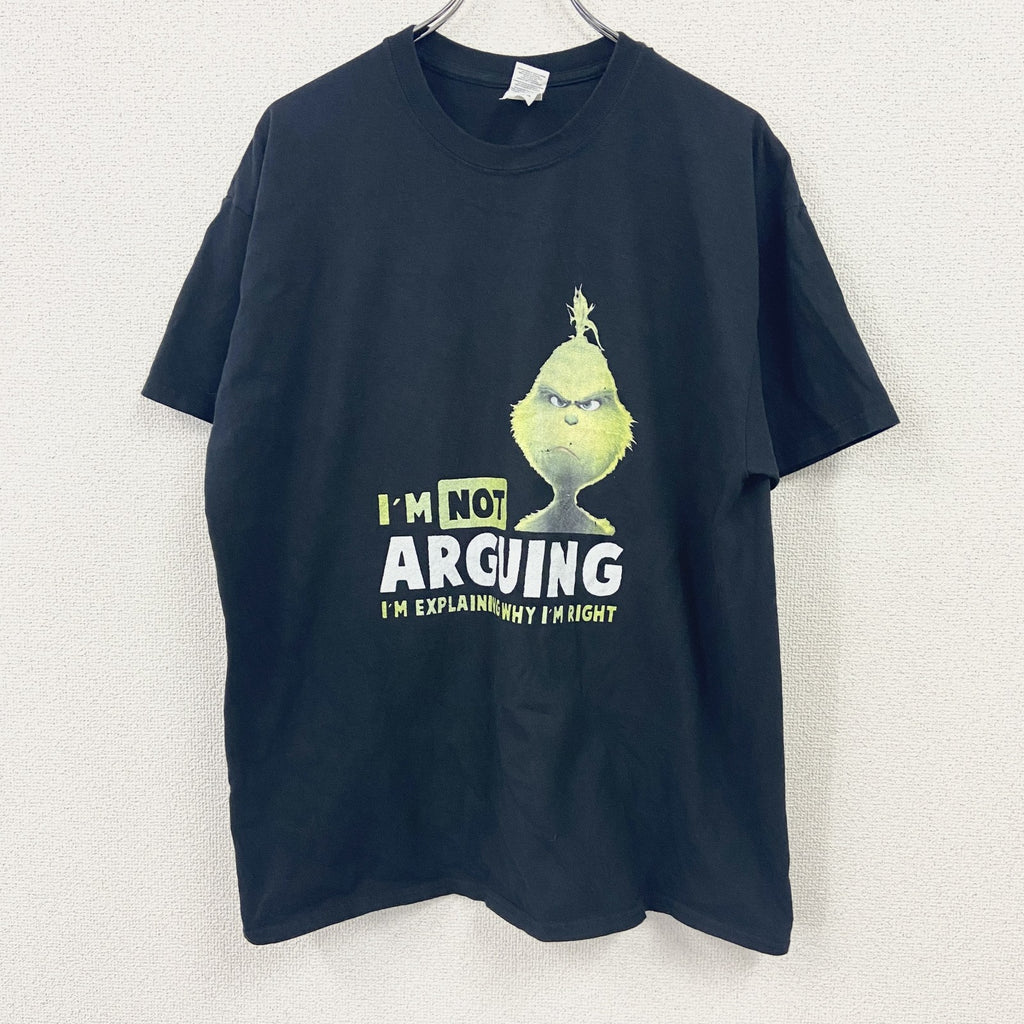 GILDAN　ギルダン　ドクタースース　グリンチ　半袖Tシャツ　キャラT　黒　ブラック　XLサイズ　古着