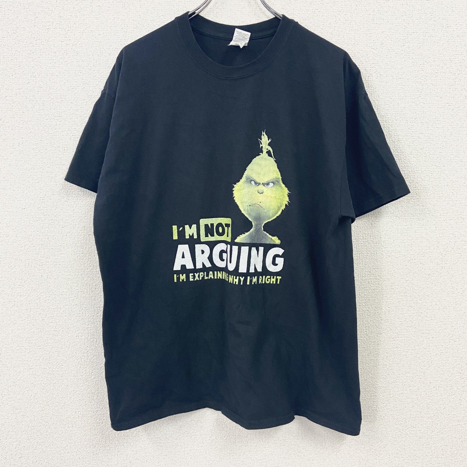 GILDAN　ギルダン　ドクタースース　グリンチ　半袖Tシャツ　キャラT　黒　ブラック　XLサイズ　古着