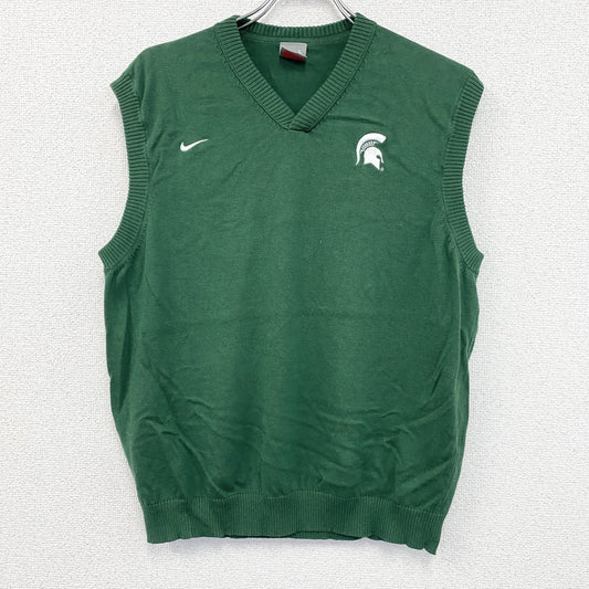 NIKE　ナイキ　TEAM　ニットベスト　スウッシュロゴ　緑　グリーン　Lサイズ