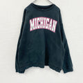 Hanes　ヘインズ　スウェット/トレーナー　MICHIGAN　黒　ブラック　Lサイズ　古着