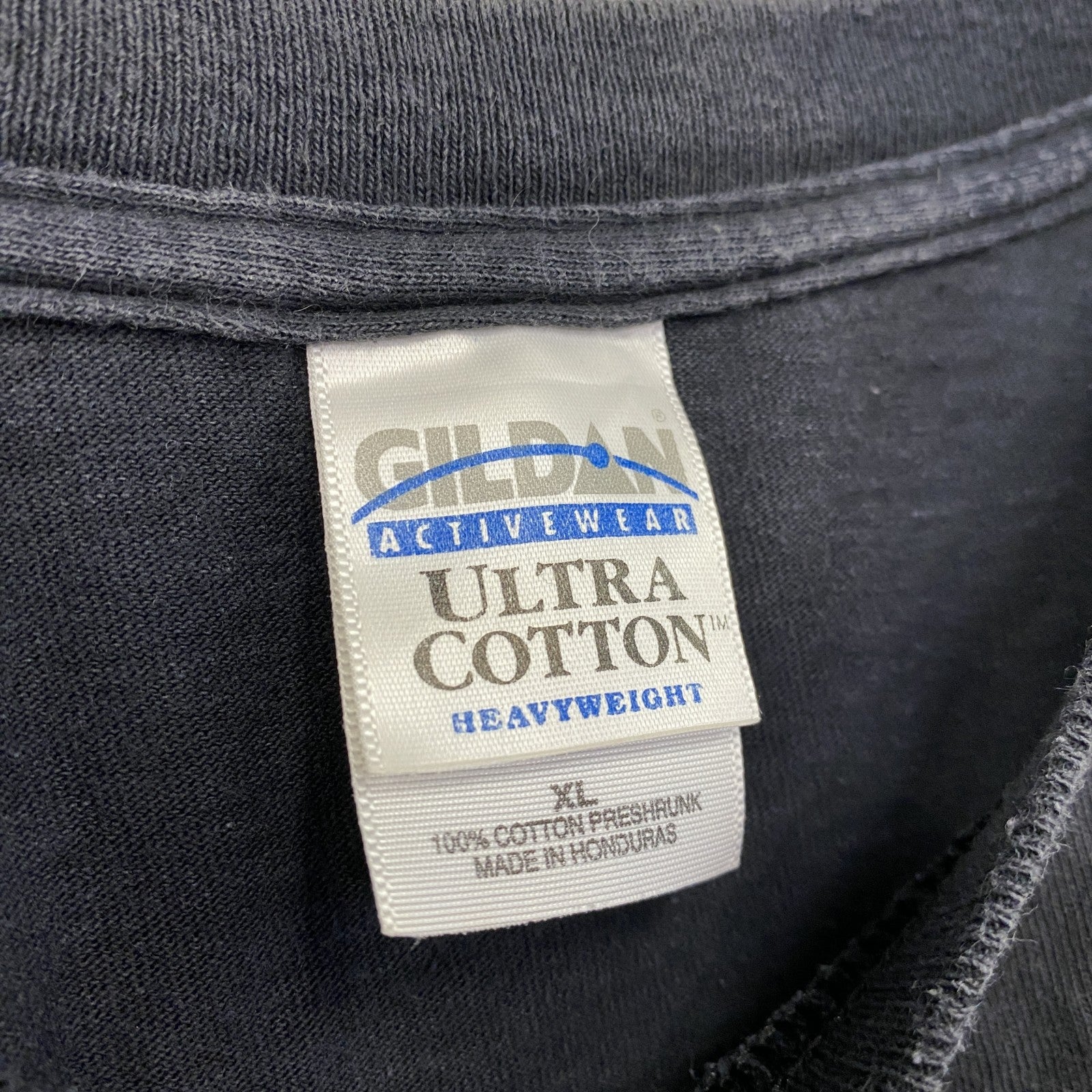 00s　GILDAN　ギルダン　REPALJE　半袖プリントバンドTシャツ　英字プリント　ヴィンテージ　黒　ブラック　XLサイズ　古着