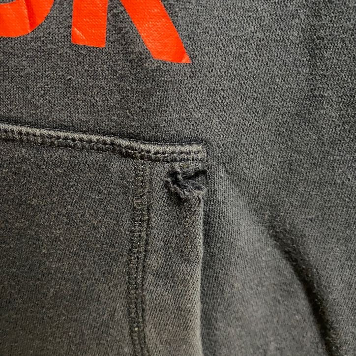 Reebok リーボック　長袖ロゴプリントパーカー　スウェット　プルオーバー　ネイビー　紺　Mサイズ　古着