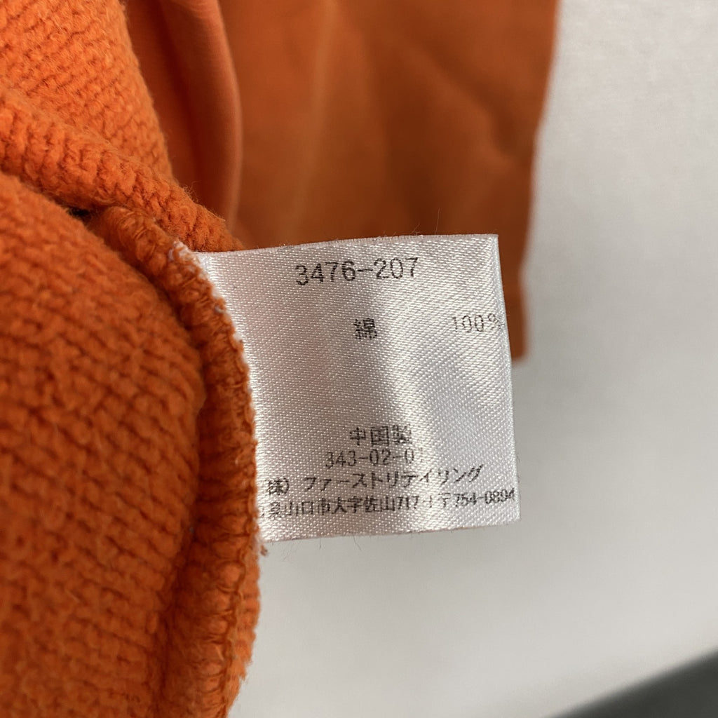 ～00s　UNIQLO　ユニクロ　ヘンリーネックスウェット/トレーナー　ヴィンテージ　橙色　オレンジ　XLサイズ　古着