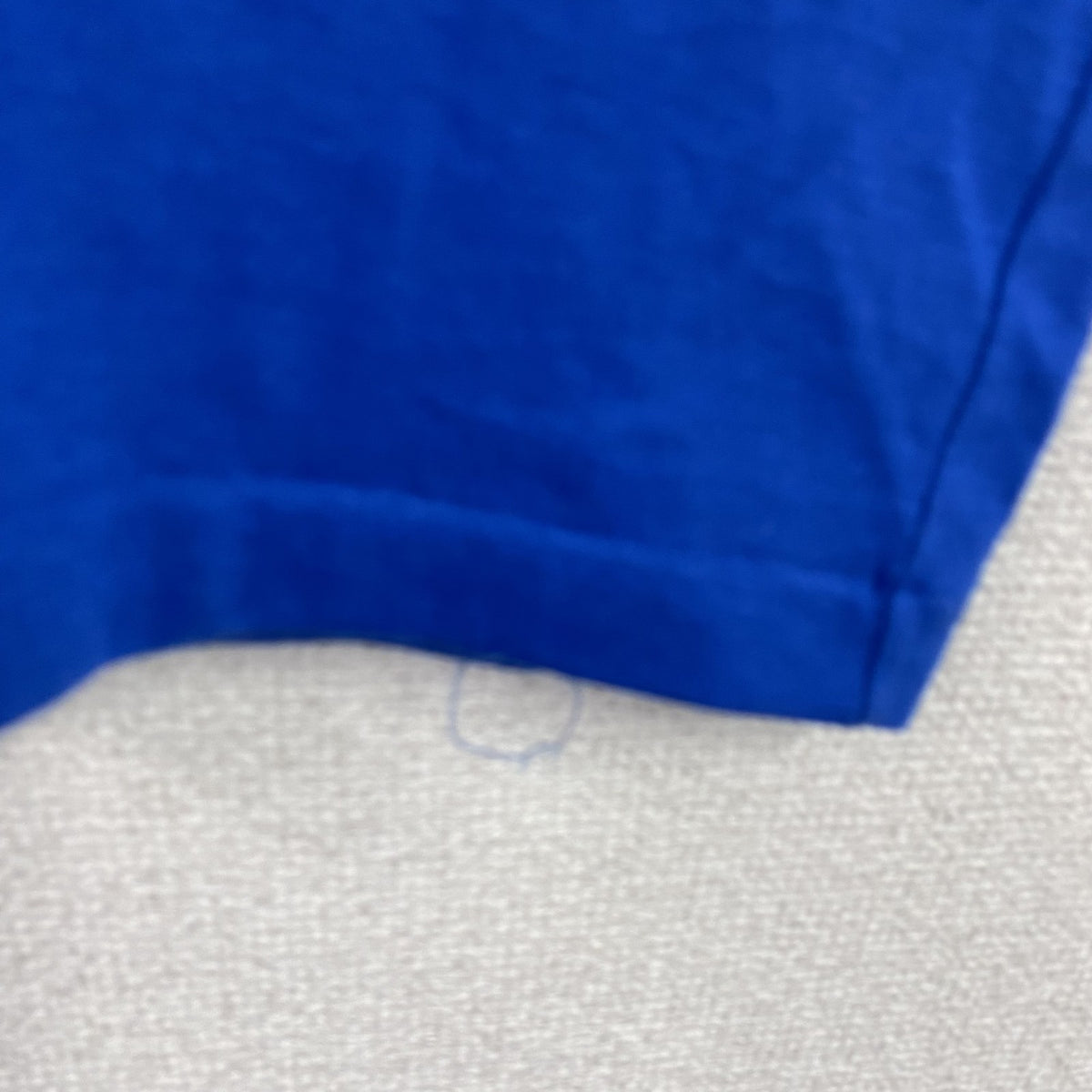 Hanes　ヘインズ　半袖ポロシャツ　シングルステッチ　ヴィンテージ　青　ブルー　Mサイズ　古着