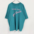 Hanes　ヘインズ　半袖プリントTシャツ　シングルステッチ　ヴィンテージ　エメラルドグリーン　2XLサイズ　古着