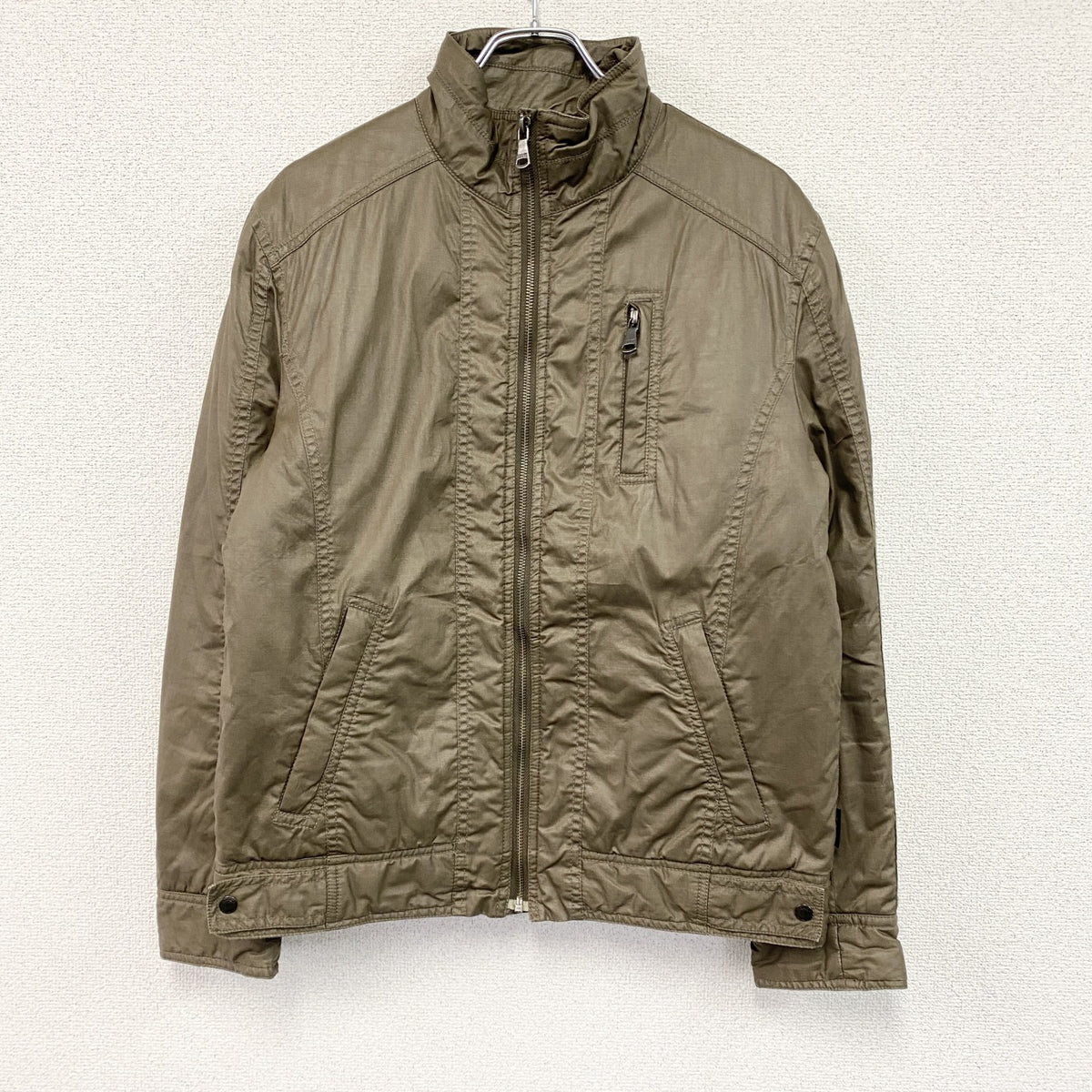 Calvin Klein Jeans　カルバンクラインジーンズ　フルジップジャケット　中綿入り　茶色　ブラウン　Lサイズ 　古着