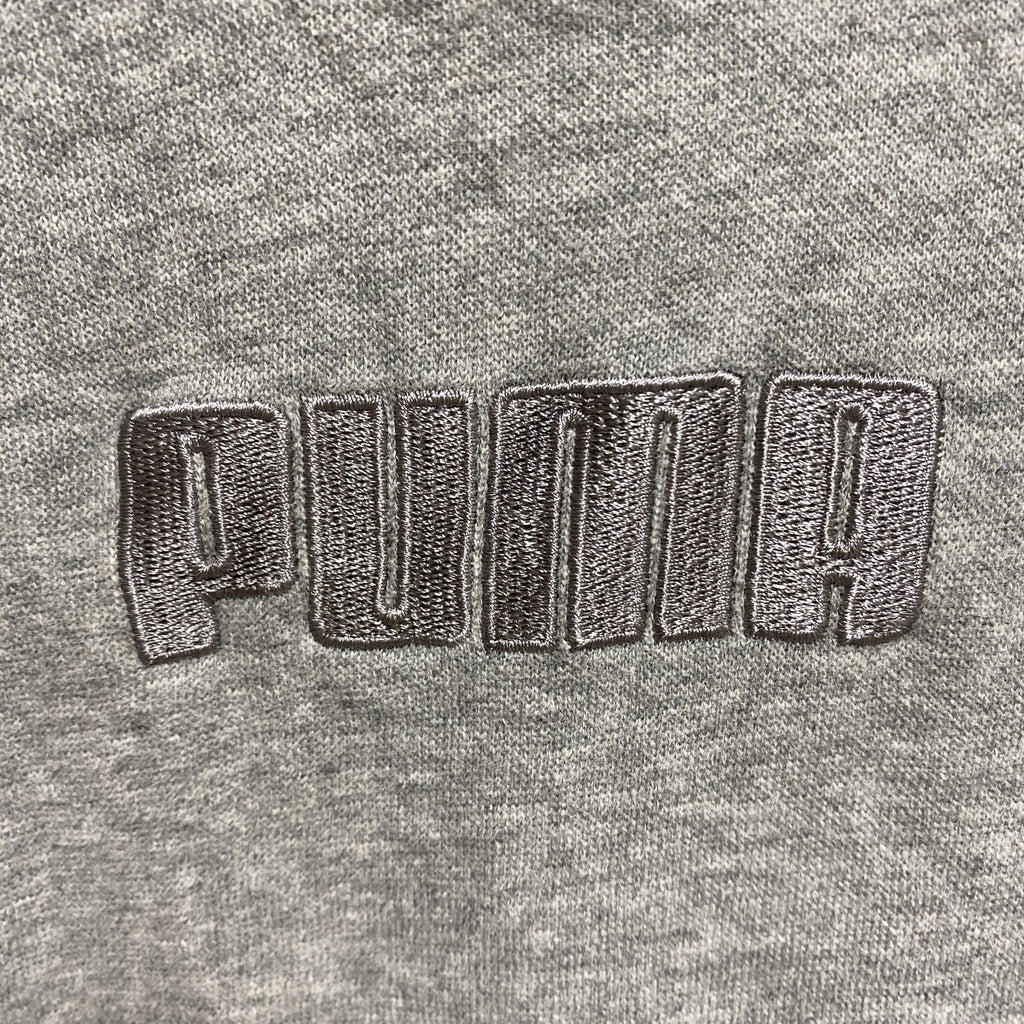 PUMA　プーマ　長袖ワンポイントロゴ刺繍パーカー　グレー　灰色　秋冬服　ビッグシルエット　XLサイズ　古着