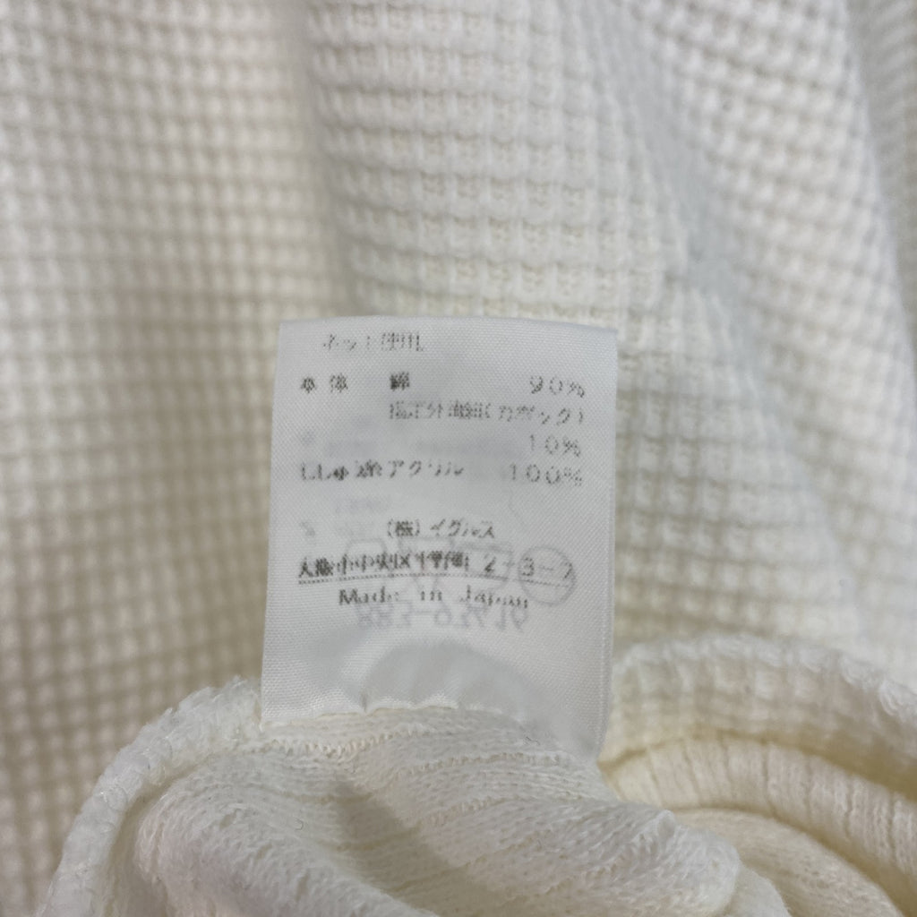 Santa Fe　サンタフェ　長袖Tシャツ/ロンT　ワッフル　白　ホワイト　48サイズ　古着