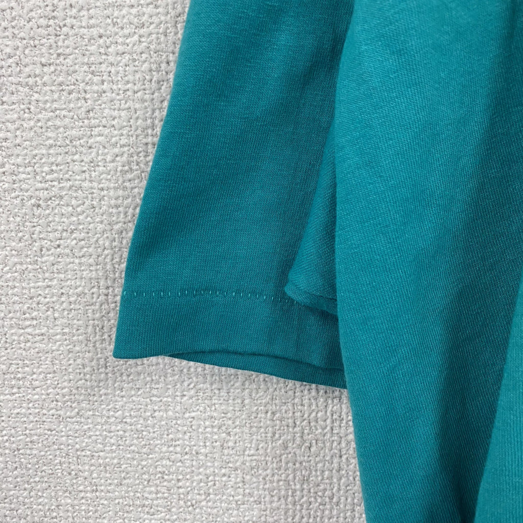 Hanes　ヘインズ　半袖プリントTシャツ　シングルステッチ　ヴィンテージ　エメラルドグリーン　2XLサイズ　古着