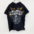 FRUIT OF THE LOOM　フルーツオブザルーム　半袖プリントTシャツ　スカル　黒　ブラック　Mサイズ　古着