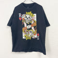 DTA　半袖プリントTシャツ　パロディT　ドクロ　トランプ　黒　ブラック　XLサイズ　古着