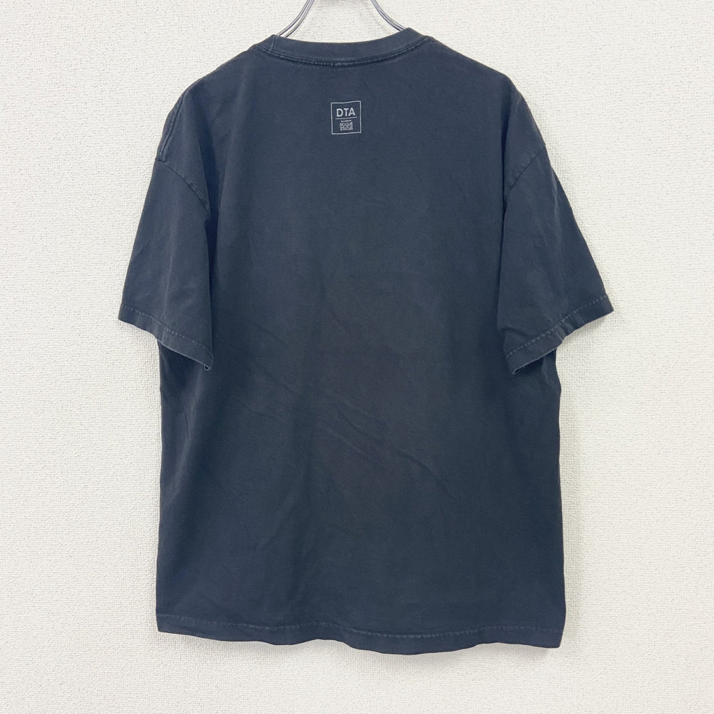 DTA　半袖プリントTシャツ　パロディT　ドクロ　トランプ　黒　ブラック　XLサイズ　古着