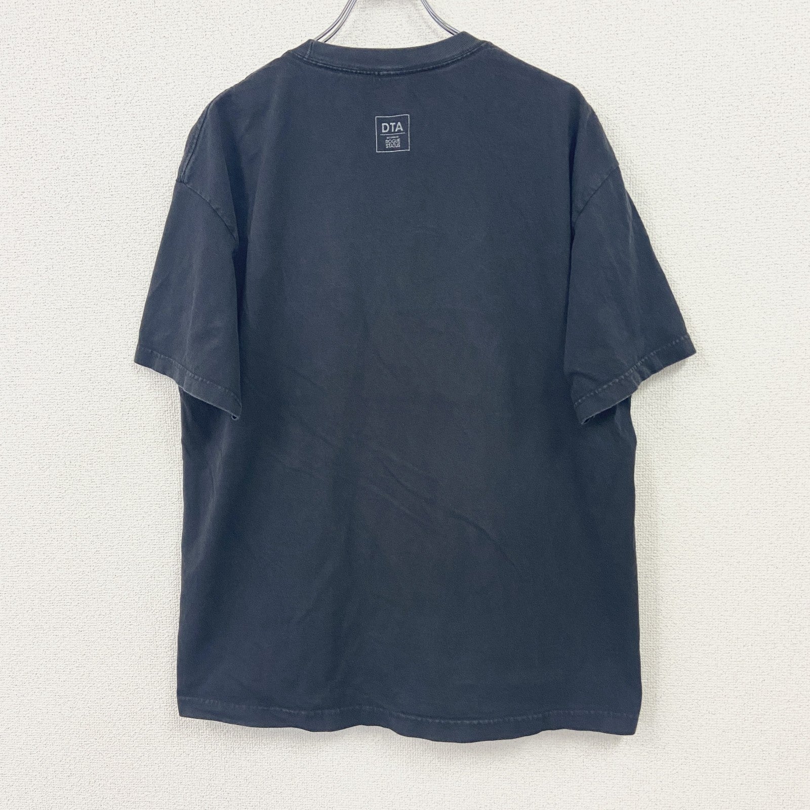 DTA　半袖プリントTシャツ　パロディT　ドクロ　トランプ　黒　ブラック　XLサイズ　古着