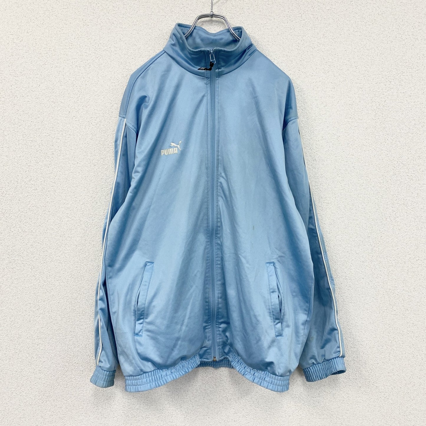 90s～　PUMA　プーマ　トラックジャケット/ジャージ　ヴィンテージ　水色　ライトブルー　Lサイズ