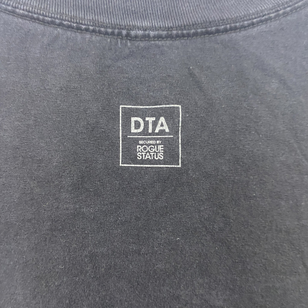 DTA　半袖プリントTシャツ　パロディT　ドクロ　トランプ　黒　ブラック　XLサイズ　古着