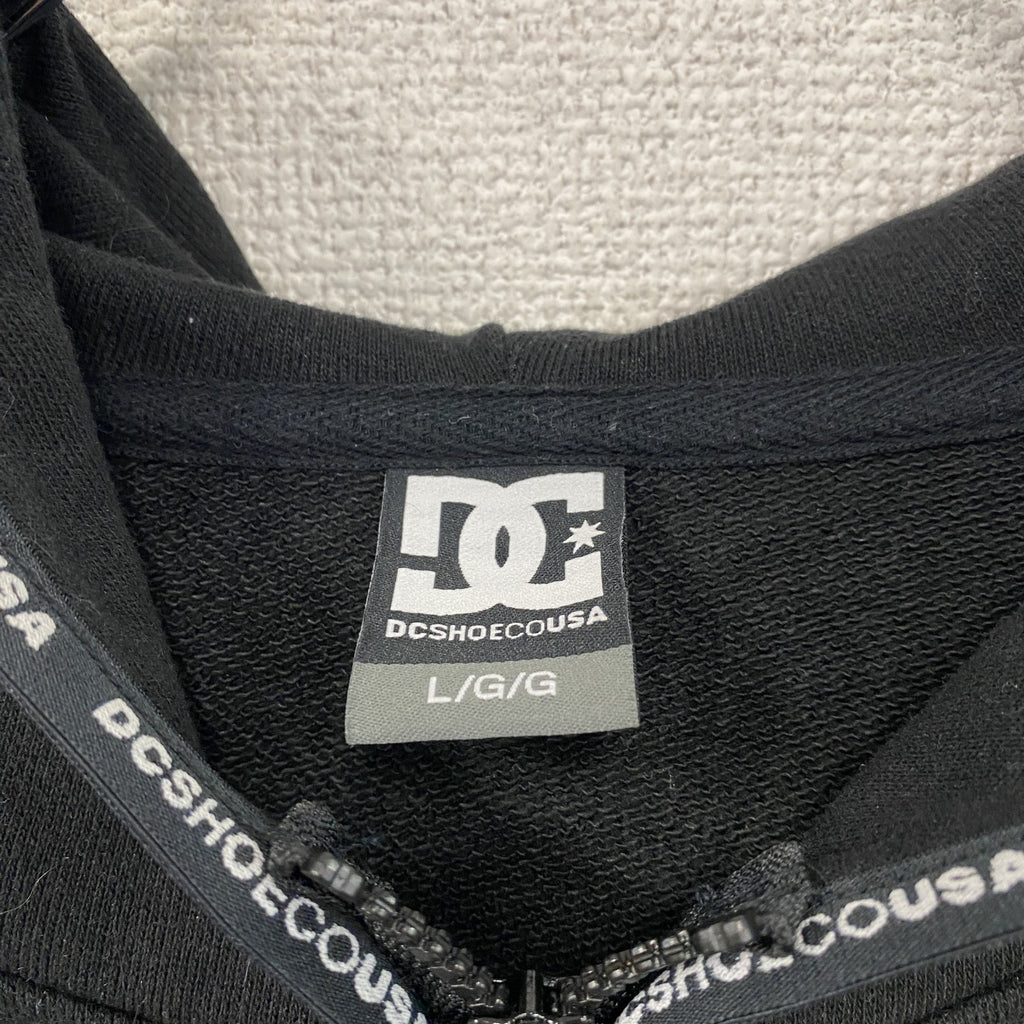 DC SHOES　ディーシー　ハーフジップスウェットパーカー/フーディー　黒　ブラック　Lサイズ　古着