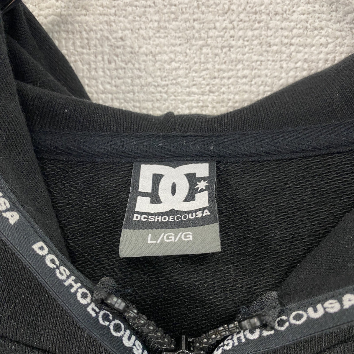DC SHOES　ディーシー　ハーフジップスウェットパーカー/フーディー　黒　ブラック　Lサイズ　古着
