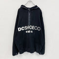 DC SHOES　ディーシー　ハーフジップスウェットパーカー/フーディー　黒　ブラック　Lサイズ　古着