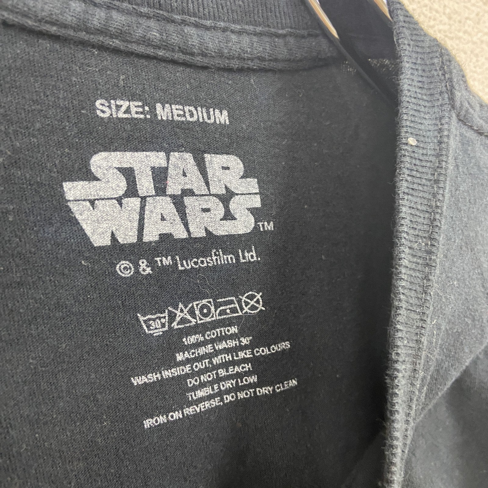 STAR WARS　スターウォーズ　Disney　ディズニー　半袖Tシャツ　ムービーT　黒　ブラック　Mサイズ　古着