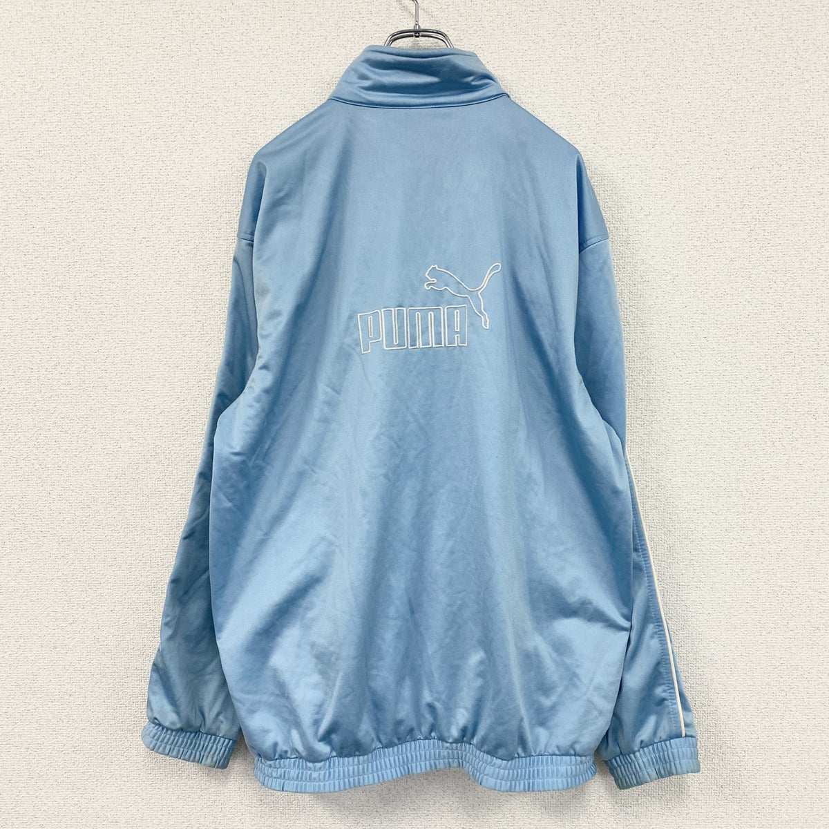 90s～　PUMA　プーマ　トラックジャケット/ジャージ　ヴィンテージ　水色　ライトブルー　Lサイズ　古着