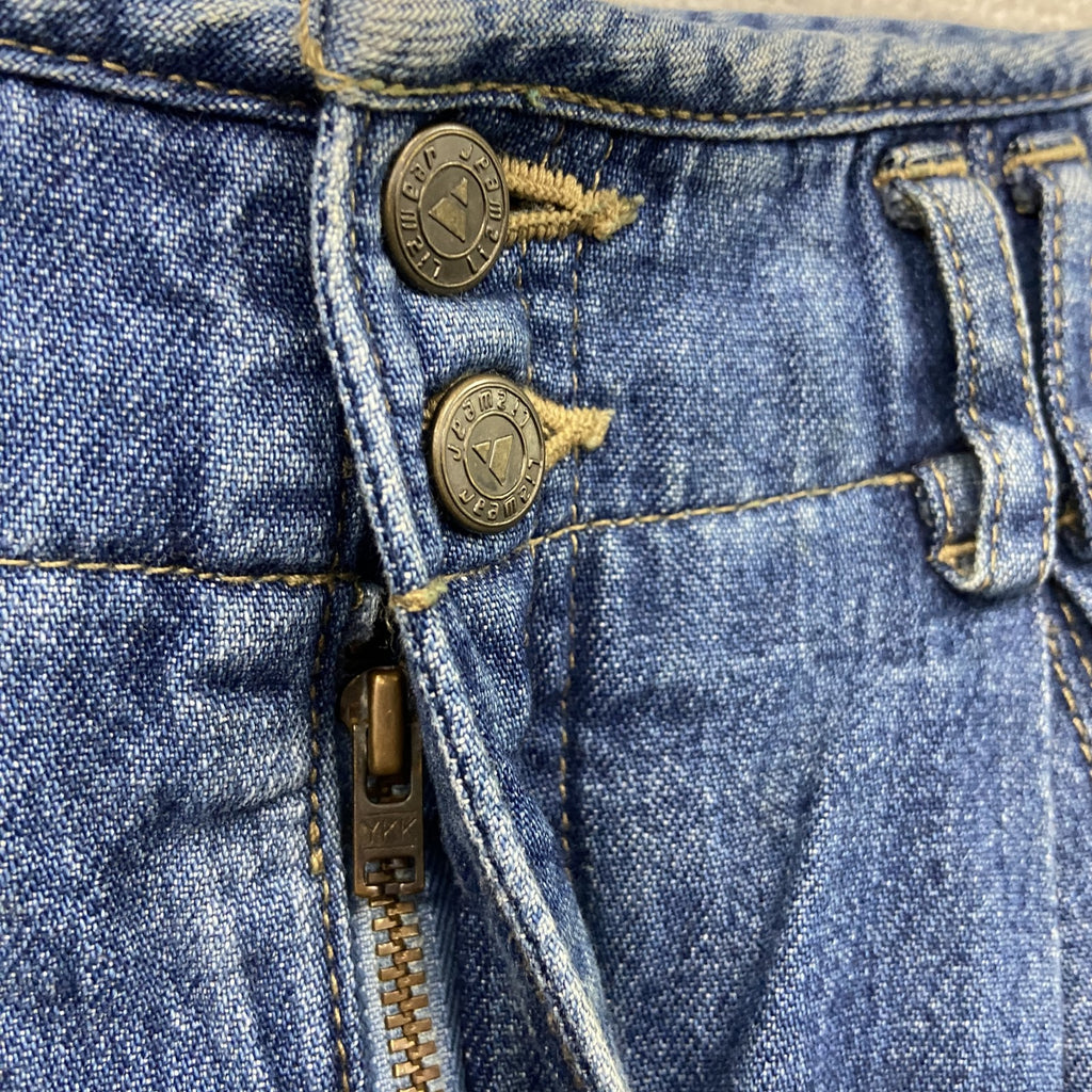 90s　Liz wear　リズウェア　ロングデニムフレアスカート　ジップフライ　ヴィンテージ　インディゴ　10サイズ　古着